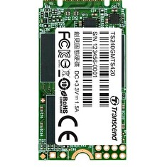 TRANSCEND MTS420S 240GB SSD disk M.2 2242, SATA III (3D TLC), 500MB/s R, 430MB/s W