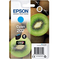 EPSON ink Cyan 202 Premium - singlepack, 4,1ml, 300s, standard