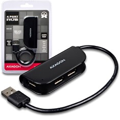 AXAGON HUE-X4B, 4x USB2.0 READY hub, černý