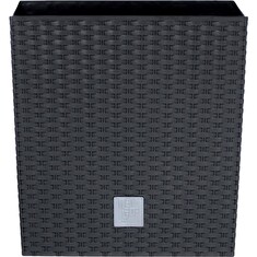 Květináč Prosperplast Rato Square antracit 26,5 x 26,5 x 50 cm