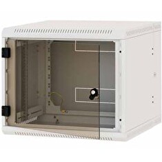 19" rozvaděč dvoudílný 9U/295mm celoskleněné dveře