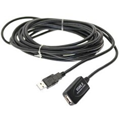 PremiumCord USB 2.0 repeater a prodlužovací kabel A/M-A/F 5m