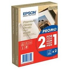 Papír Epson Premium Glossy Photo | promo 2 w 1! | 255g | 10x15 | 80listů