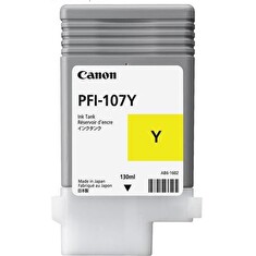 Inkoustová náplň Canon PFI107Y žlutá | 130ml | iPF68X, 78X