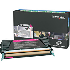 Lexmark C736, X736, X738 Magenta High Yield Return Programme Toner Cartridge (10K)