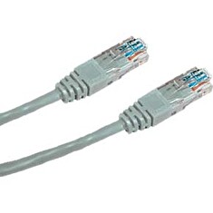 Křížený UTP patch kabel 0,5m Cat5e šedý