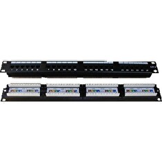 Patch panel 24p. CAT6 1U,4x6 LSA, UTP, 19"