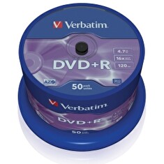 VERBATIM DVD+R(50-Pack),Spindl/MattSlvr/16x/4.7GB