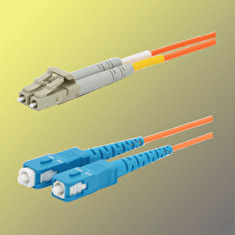 Optický patchkabel duplex LC-SC 50/125 µm MM,1m