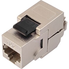 Samořezný keystone Solarix CAT6A STP RJ45 SXKJ-10G-STP-BK-SA Component Level a 4PPoE certifikace