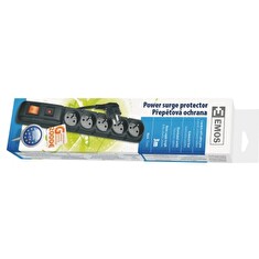 Emos přepěťová ochrana F5 - 5 zásuvek, 3m, černá