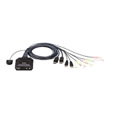 ATEN CS-22DP 2-portový USB DisplayPort KVM přepínač s voličem vzdáleného portu