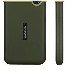 TRANSCEND 2TB StoreJet 25M3G SLIM, 2.5”, USB 3.0 (3.1 Gen 1) Externí Anti-Shock disk, tenký profil, armádní zelená