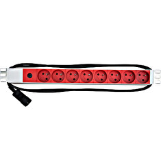 Napájecí panel PDU 19",8xČSN,1xC14,10A,1U,kabel 2m