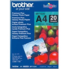 Brother fotopapír BP71GA4, 20 listů, A4, Premium Glossy, 260g