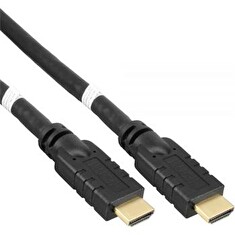 PremiumCord HDMI 4K/60Hz, ethernet, se zesilovače, 3x stíněná, 10m