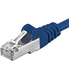 Premiumcord Patch kabel CAT6a S-FTP, RJ45-RJ45, AWG 26/7 0,25m modrá