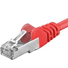 Premiumcord Patch kabel CAT6a S-FTP, RJ45-RJ45, AWG 26/7 1m, červená