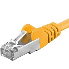 Premiumcord Patch kabel CAT6a S-FTP, RJ45-RJ45, AWG 26/7 3m, žlutá