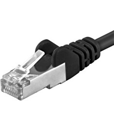 Premiumcord Patch kabel CAT6a S-FTP, RJ45-RJ45, AWG 26/7 0,5m, černá