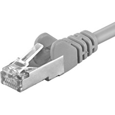 Premiumcord Patch kabel CAT6a S-FTP, RJ45-RJ45, AWG 26/7 1,5m, šedá