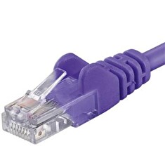 Patch kabel UTP RJ45-RJ45 level 5e 2m fialová