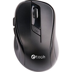 C-TECH myš WLM-02, černá, bezdrátová, 1600DPI, 6 tlačítek, USB nano receiver