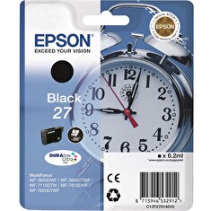 EPSON Ink čer Singlepack Black 27 DURABrite Ultra Ink - WorkForce-3620