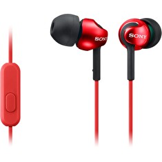 SONY MDR-EX110AP Sluchátka do uší s mikrofonem, rozsah 5 až 24000 Hz - Red