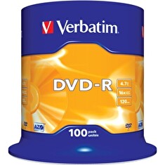 Verbatim DVD-R [ cakebox 100 | 4.7GB | 16x | matte silver ]