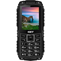 iGET Defender D10 Black - odolný telefon IP68, DualSIM, 2500 mAh, BT, powerbanka, svítilna, FM, MP3