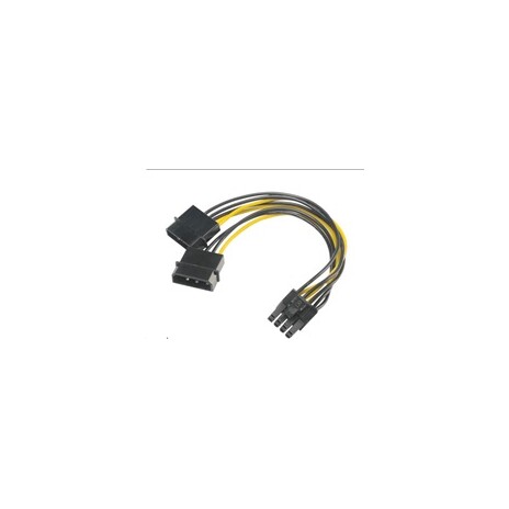 AKASA Adaptér 4 pin Molex na 6+2pin PCIe, 15 cm