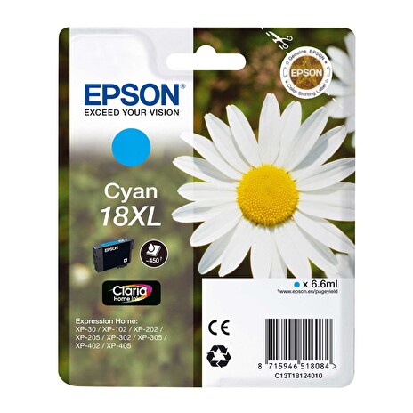 EPSON cartridge T1812 cyan (sedmikráska) XL