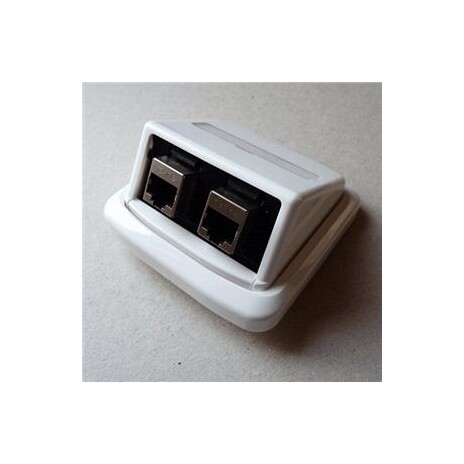 Dvojzásuvka ABB TANGO 2xRJ45 cat6 STP bílá
