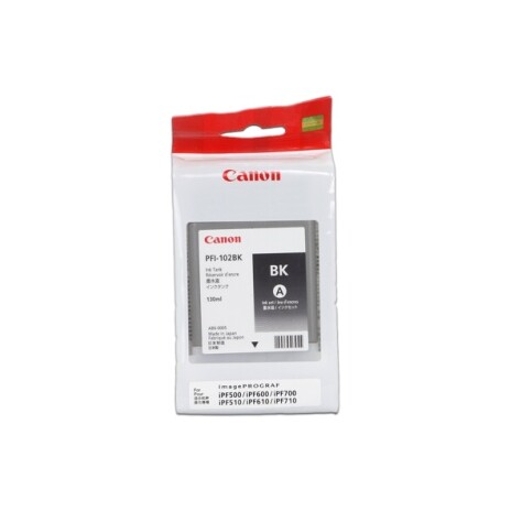 Inkoust Canon PFI102B foto černá | 130 ml | LP17/ LP24/ iPF500/ iPF6X0/ iPF7X0