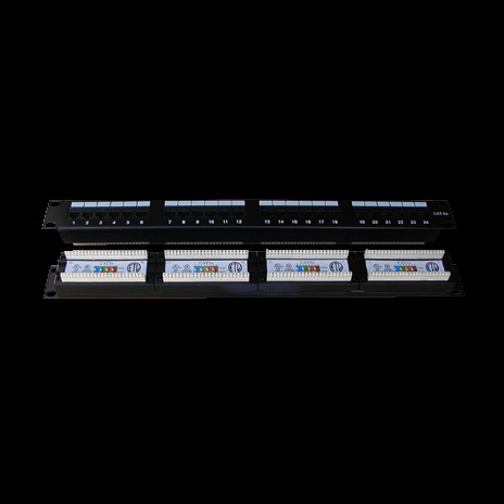 Patch panel 24x RJ-45,Cat5e UTP,1U, 19" Dual