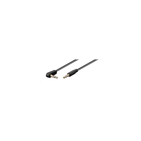 PREMIUMCORD Kabel Jack 3,5mm - 3,5mm konektor 90° M/M 0,5m
