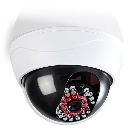 NEDIS atrapa bezpečnostní kamery s infračervenou LED/ dome/ IP44/ venkovní i vnitřní/ bílá