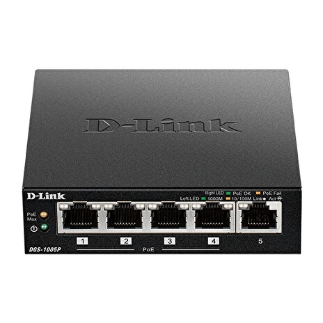 D-Link DGS-1005P 5x 10/100/1000 PoE+ Switch