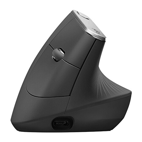 Logitech MX/Vertikální/Optická/Pro praváky/4 000 DPI/Drátová+bezdrátová/Černá