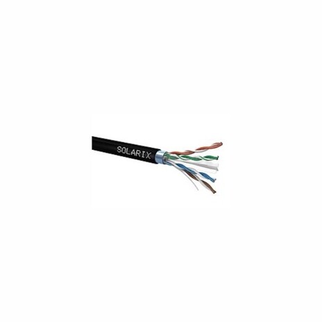 Instalační kabel Solarix venkovní FTP, Cat6, drát, PE, cívka 500m SXKD-6-FTP-PE