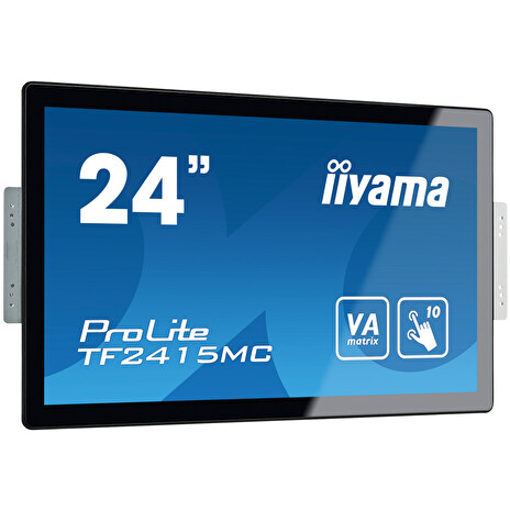 24" iiyama TF2415MC-B2: VA, FullHD, capacitive, 10P, 350cd/m2, VGA, DP, HDMI, černý