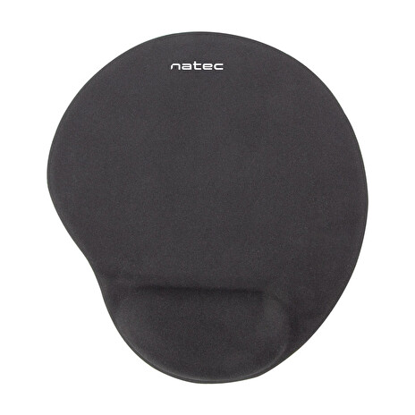 Podložka pod myš ergonomická gelová Natec Marmot, černá, 245x225 mm