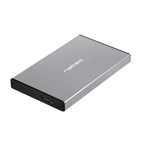 Externí box pro HDD 2,5" USB 3.0 Natec Rhino Go, šedý, hliníkové tělo