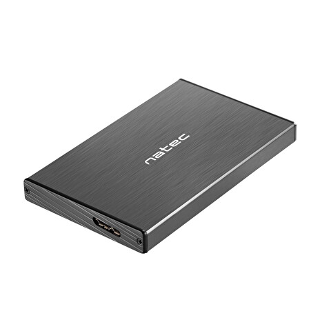 Externí box pro HDD 2,5" USB 3.0 Natec Rhino Go, černý, hliníkové tělo