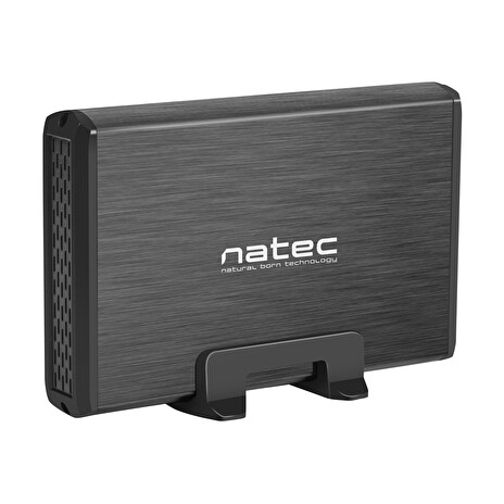 Externí box pro HDD 3,5" USB 3.0 Natec Rhino, černý, včetně napájecího adaptéru