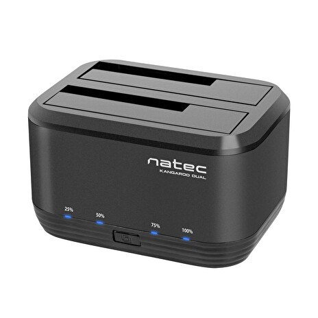 Dokovací stanice pro HDD 2,5"/3,5" USB 3.0 Natec Kangaroo Dual, funkce klonování, napájecí adaptér