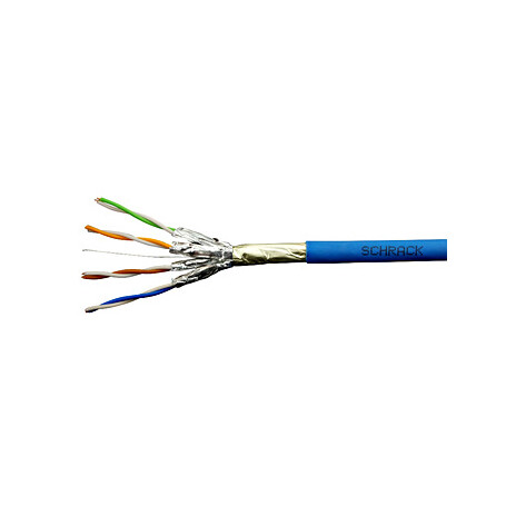 Kabel F/FTP Cat.6a 500 MHz 4x2xAWG23, LS0H modrý, Dca, 500m