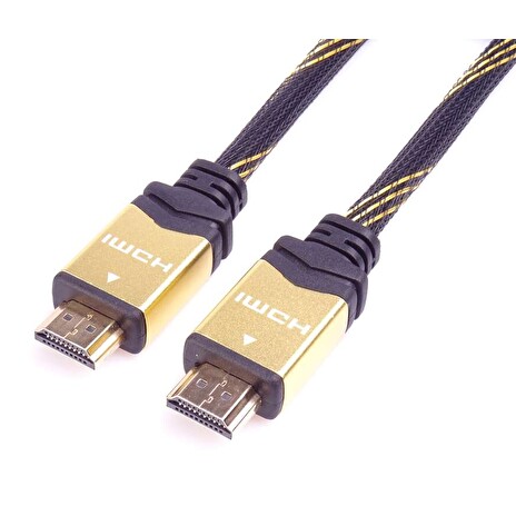 PremiumCord designový HDMI 2.0 kabel, zlacené konektory, 3m