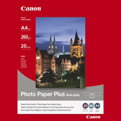 Papír Canon SG201 Photo Paper Plus Semi-glossy | 260g | A4 | 20 listů